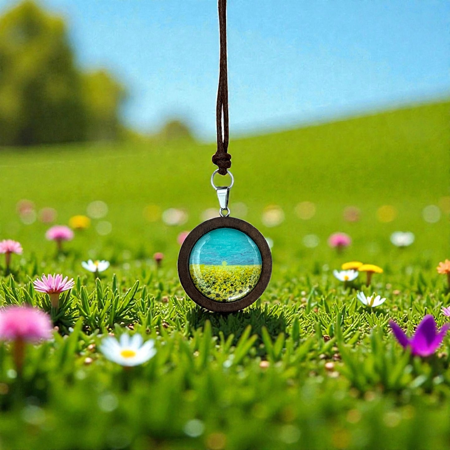 Hand-Painted Wooden Necklace