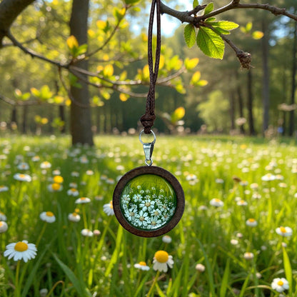 Hand-Painted Wooden Necklace