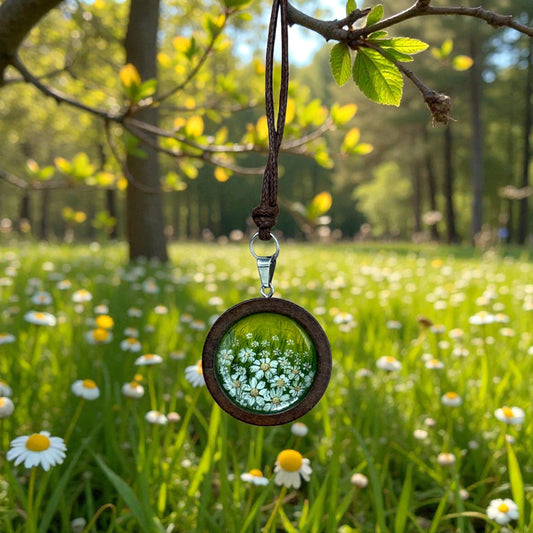 Hand-Painted Wooden Necklace