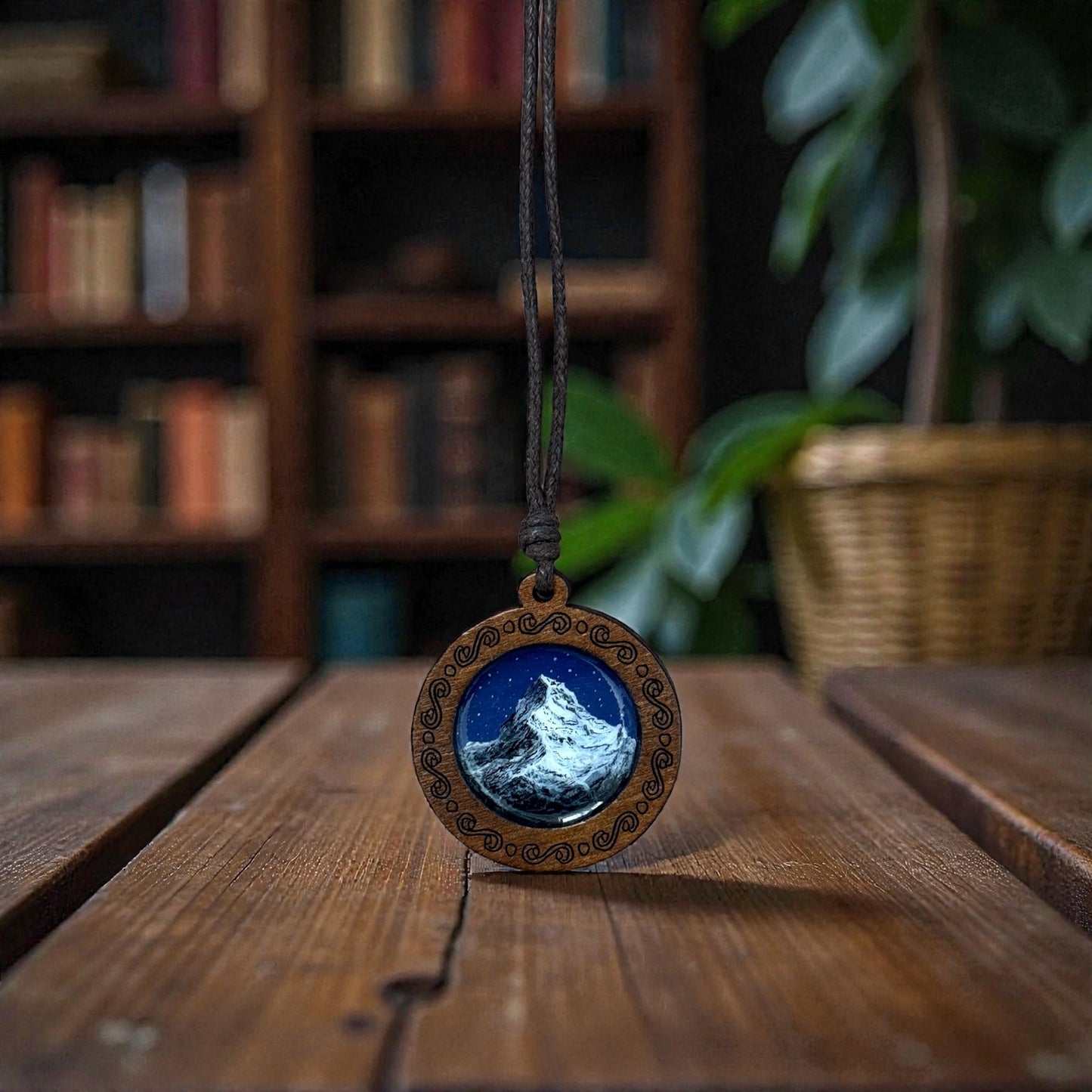 Hand-Painted Wooden Necklace