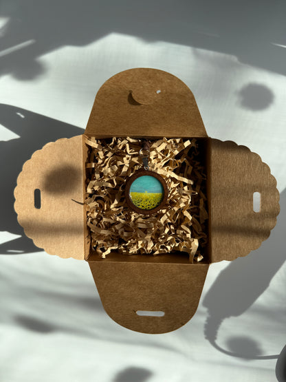 Hand-Painted Wooden Necklace