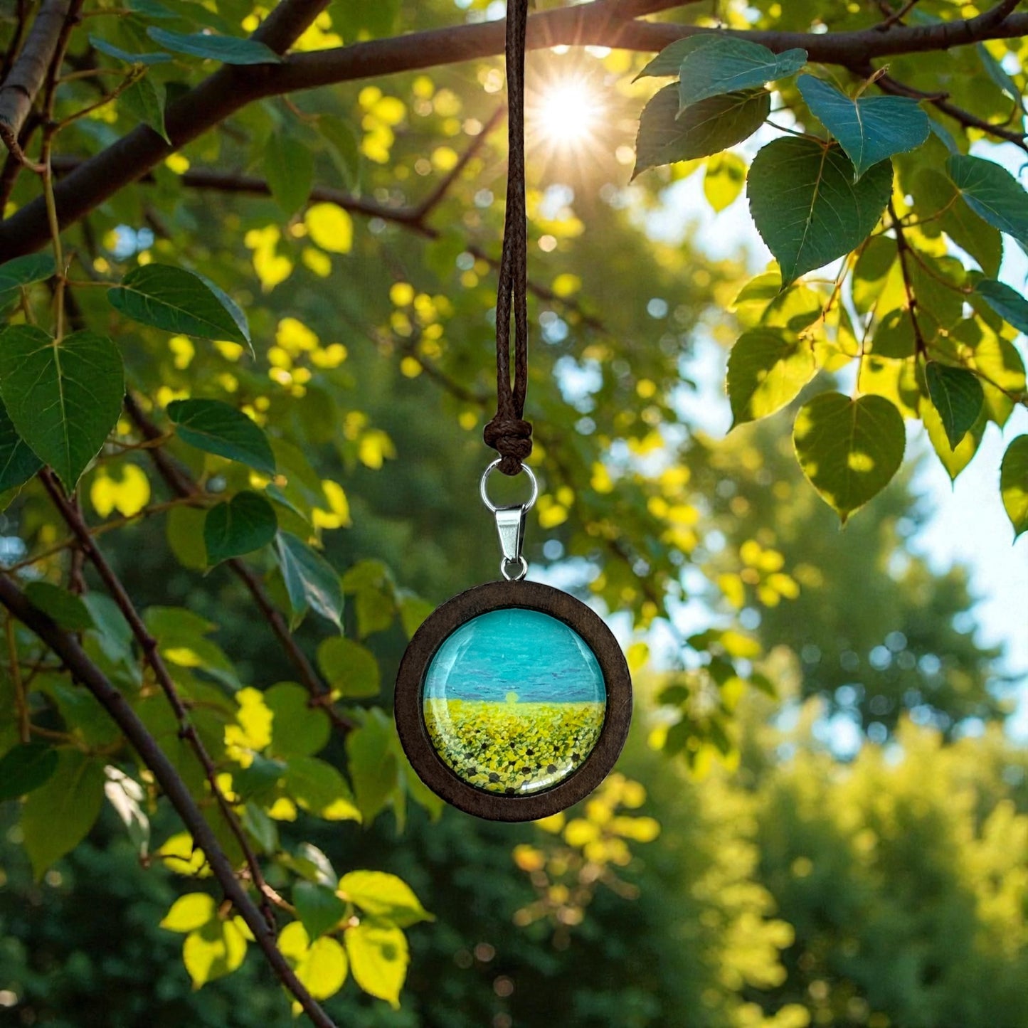 Hand-Painted Wooden Necklace
