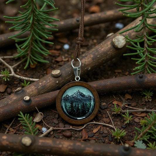 Hand-Painted Wooden Necklace