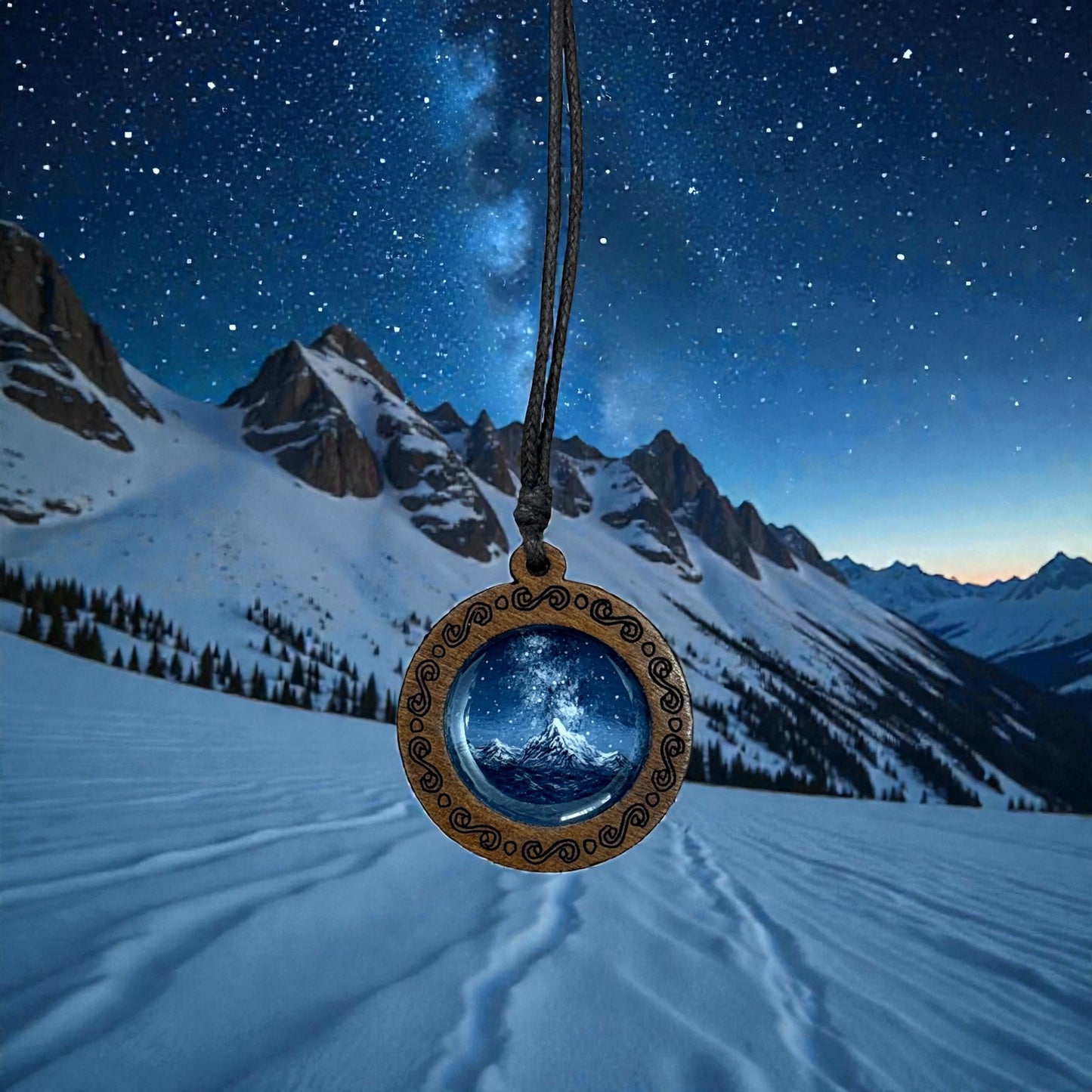 Hand-Painted Wooden Neclace