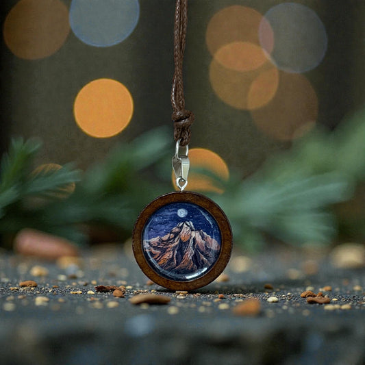 Hand-Painted Wooden Necklace