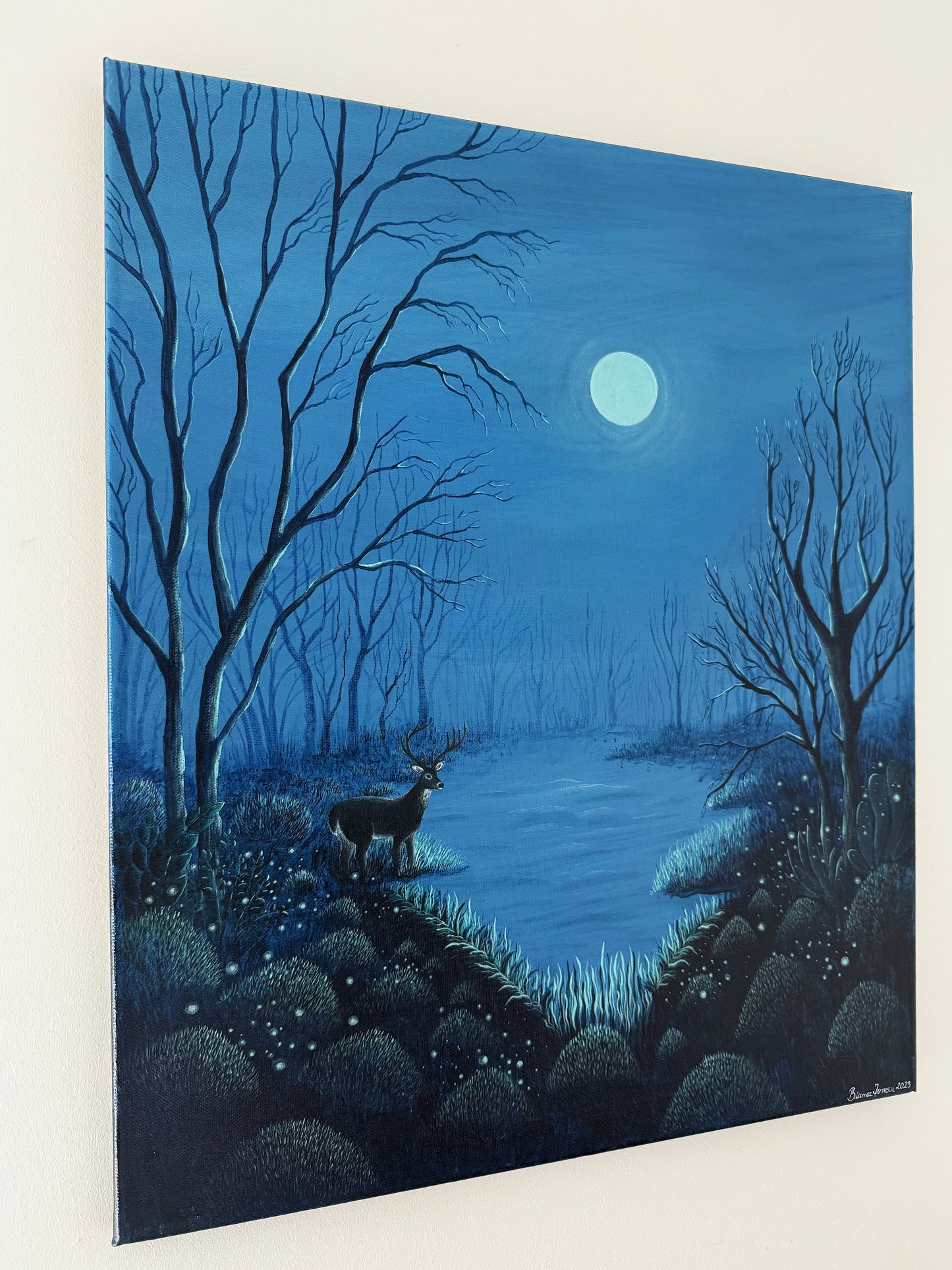 ORIGINAL PAINTING "Under the Moon's Gaze"