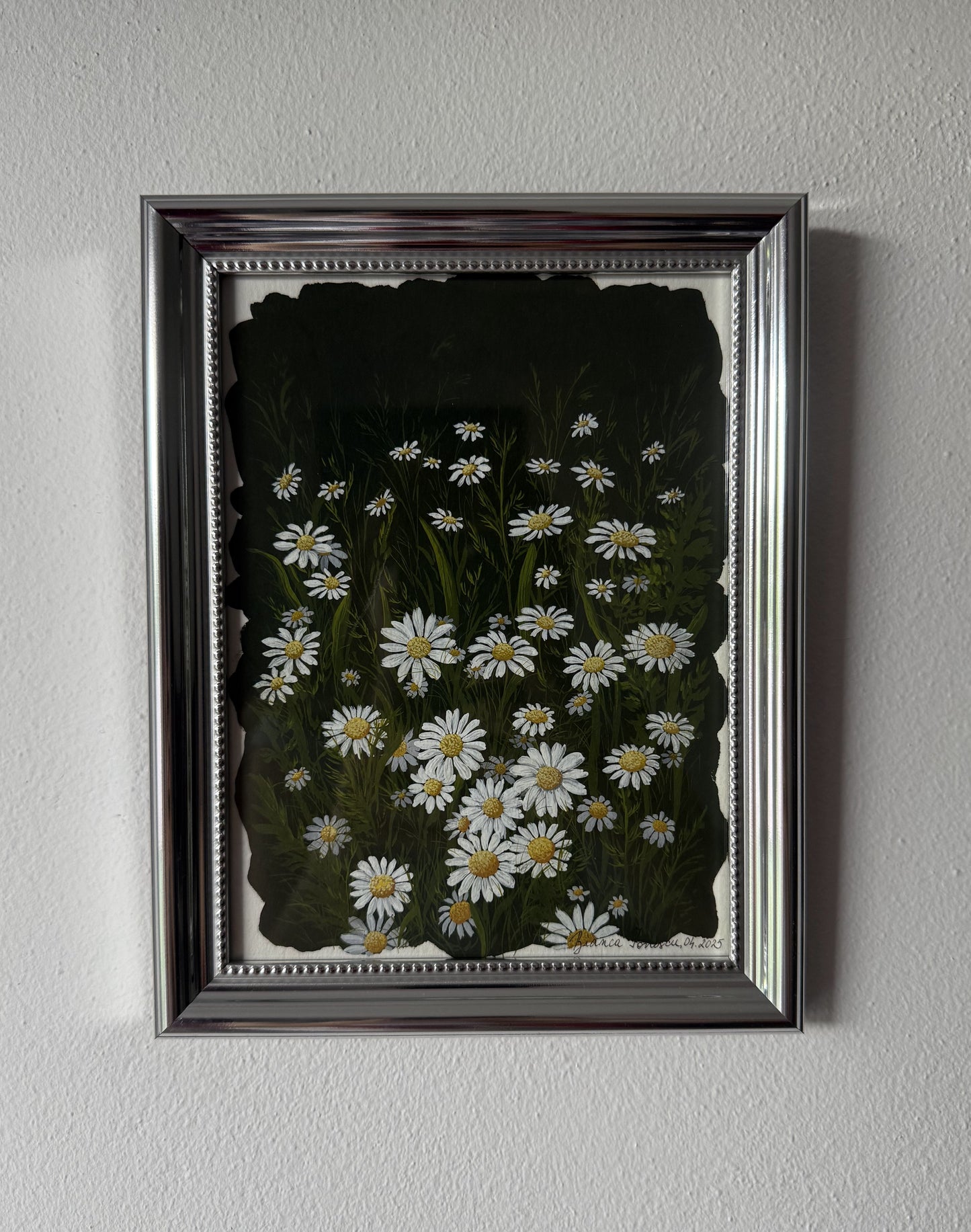 ORIGINAL FRAMED PAINTING "Chamomile Blossom"
