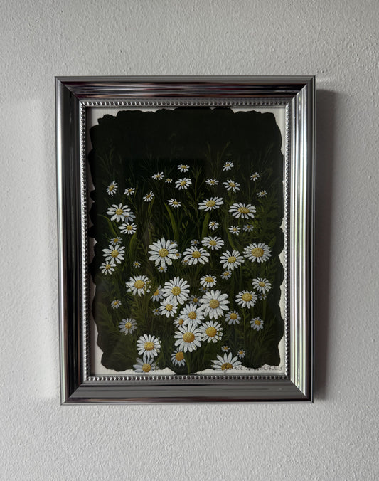 ORIGINAL FRAMED PAINTING "Chamomile Blossom"