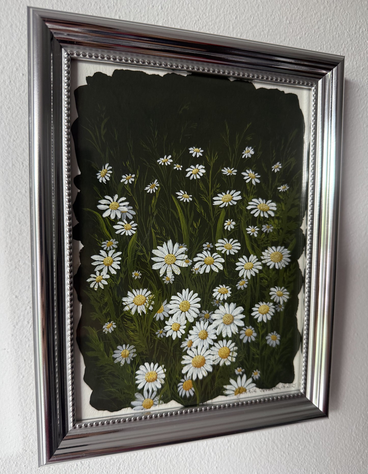 ORIGINAL FRAMED PAINTING "Chamomile Blossom"