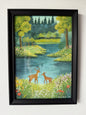 ORIGINAL FRAMED PAINTING "Gentle Hearts of the Wild"