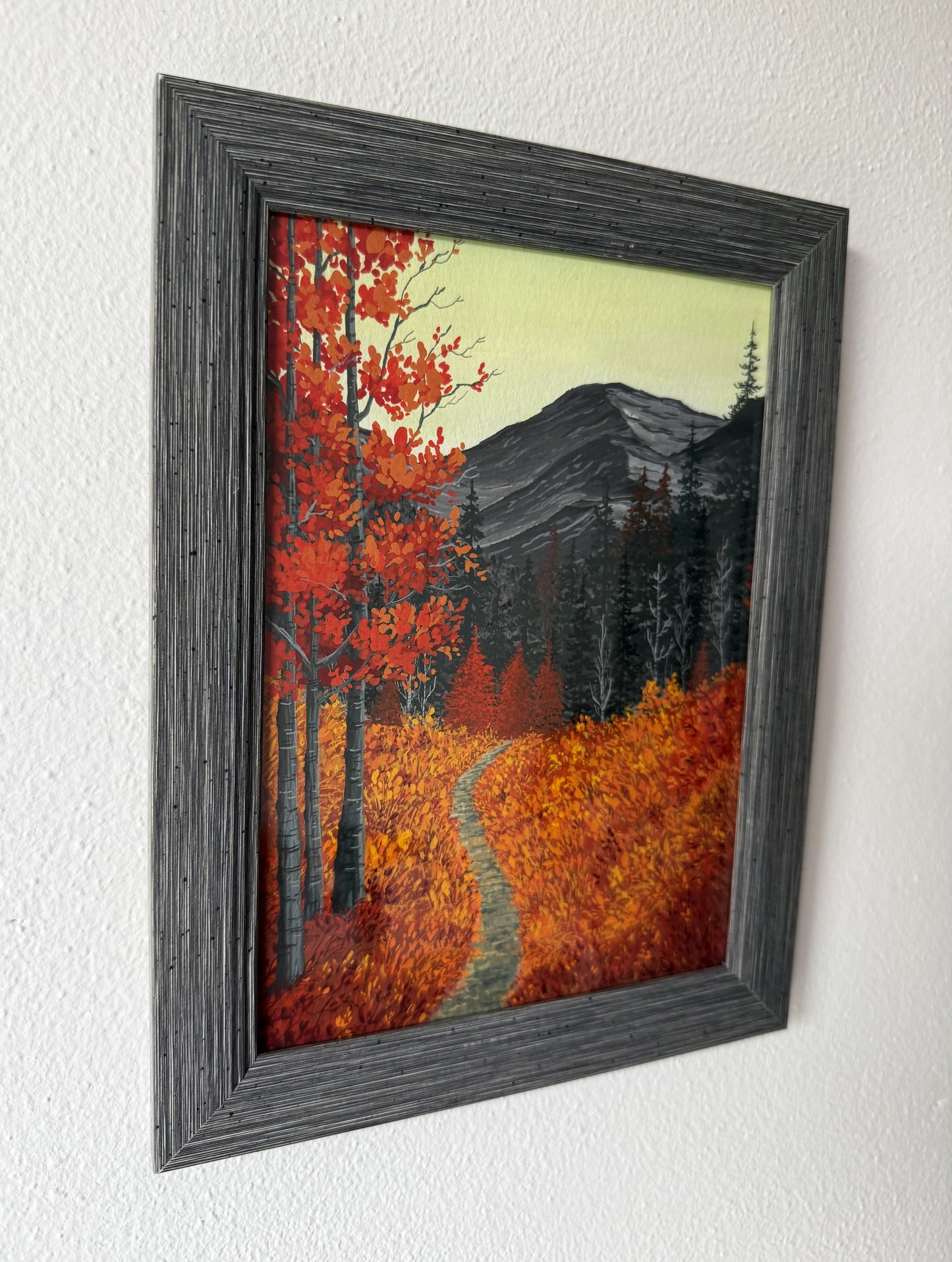 ORIGINAL FRAMED PAINTING "On the Path of Autumn's Calm"