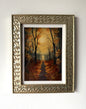 ORIGINAL FRAMED PAINTING "The Forest Behind the Dusk"