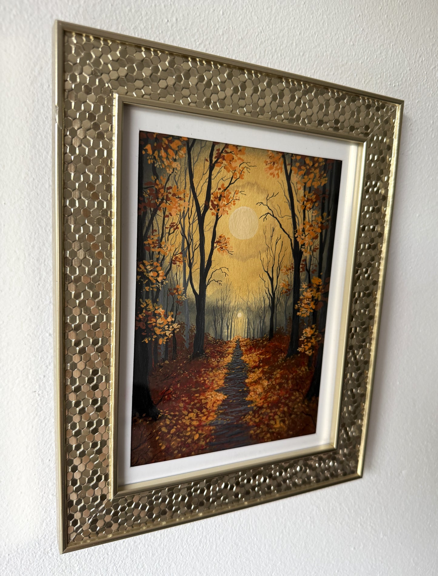 ORIGINAL FRAMED PAINTING "The Forest Behind the Dusk"
