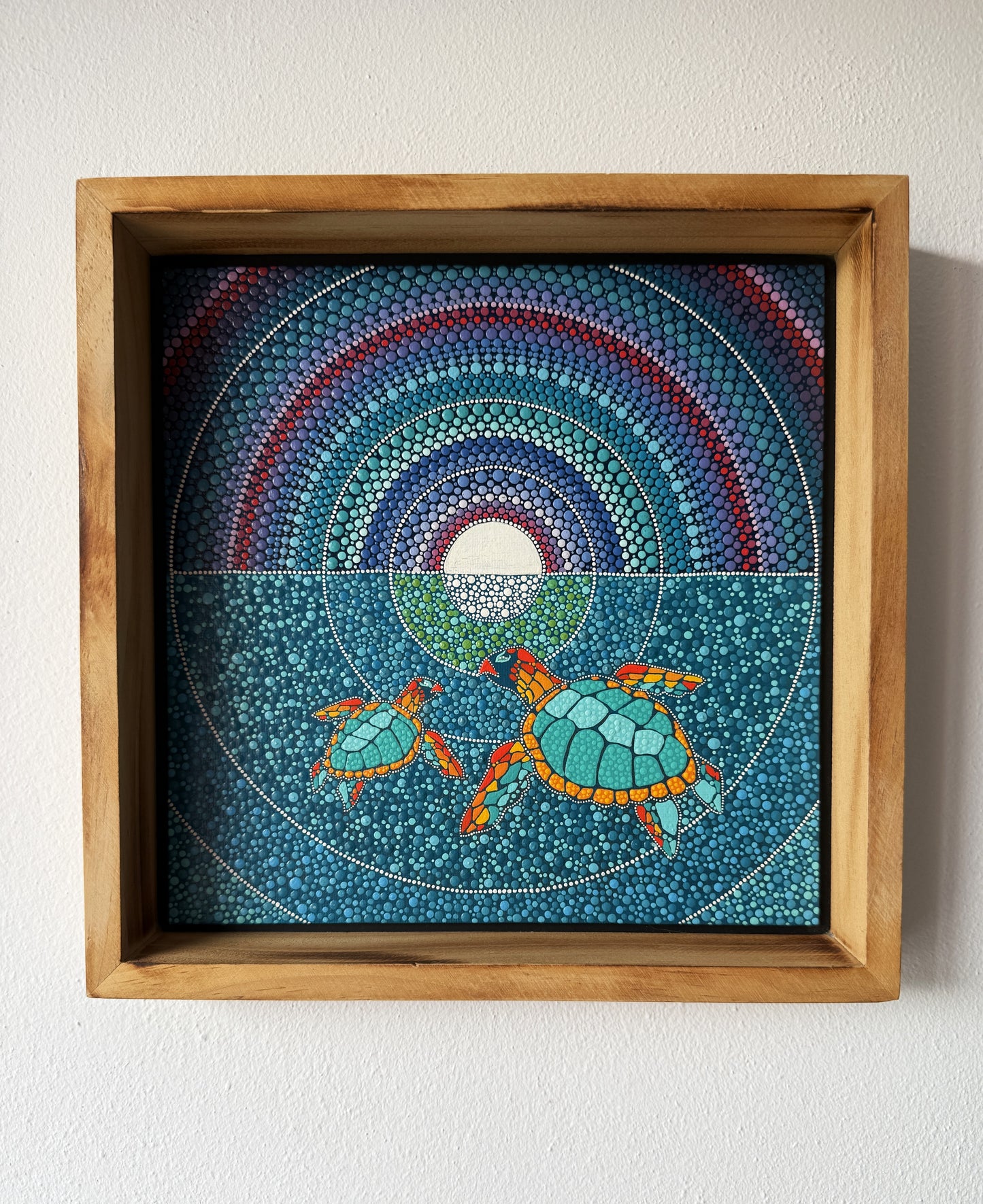 ORIGINAL FRAMED PAINTING "Ocean's Pulse"