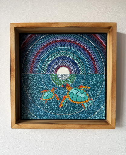 ORIGINAL FRAMED PAINTING "Ocean's Pulse"