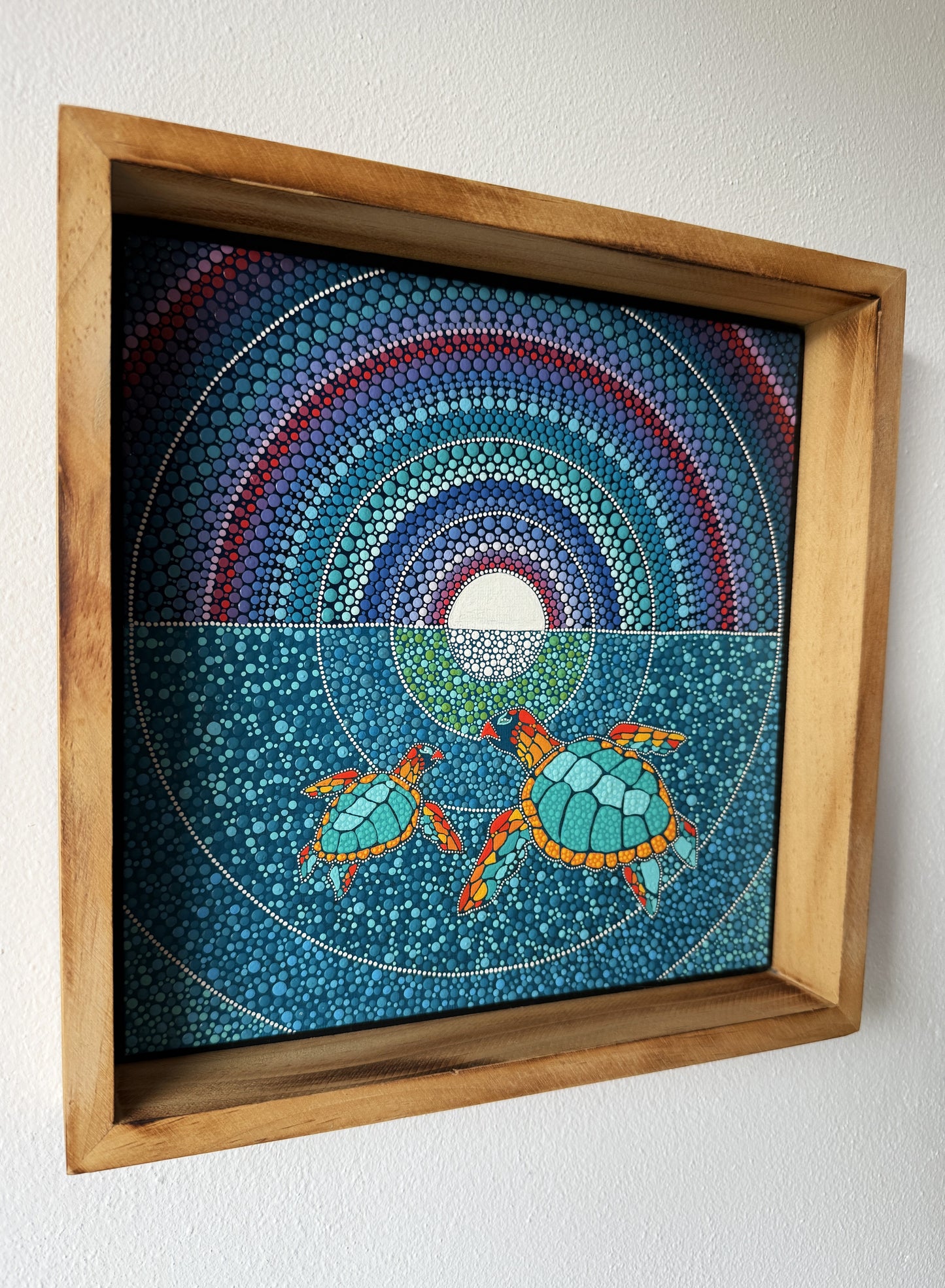 ORIGINAL FRAMED PAINTING "Ocean's Pulse"