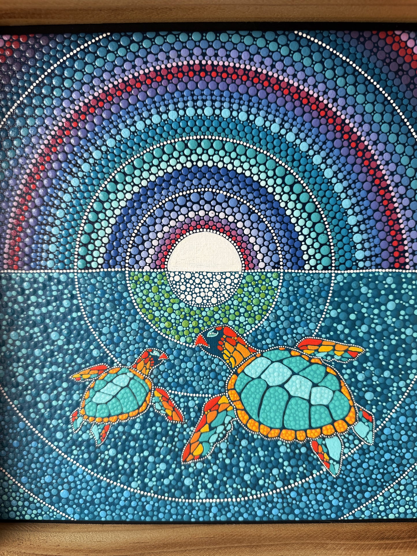 ORIGINAL FRAMED PAINTING "Ocean's Pulse"