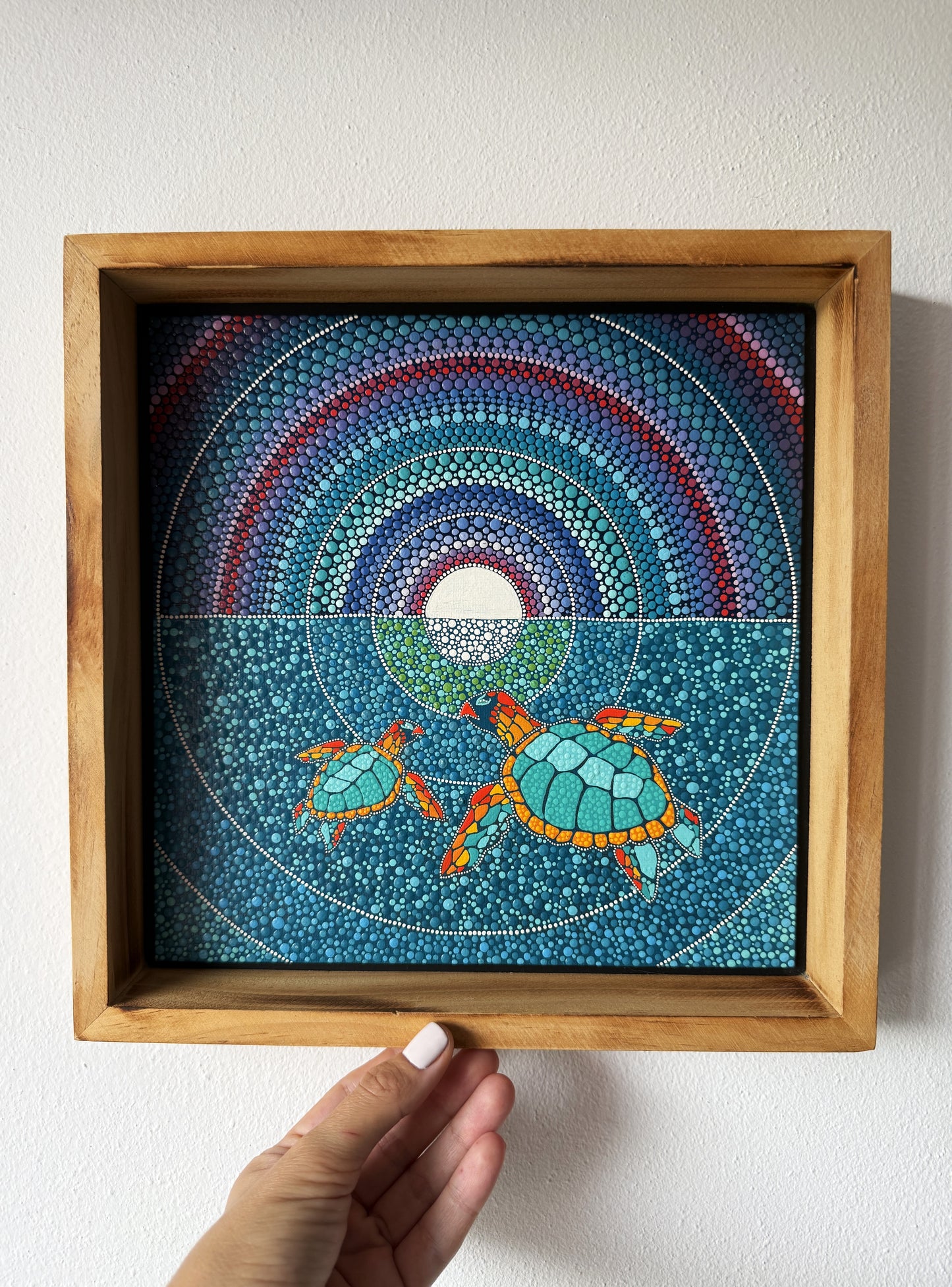 ORIGINAL FRAMED PAINTING "Ocean's Pulse"