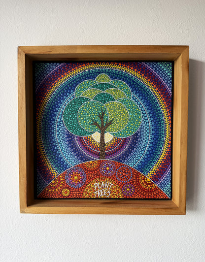 ORIGINAL FRAMED PAINTING "Celestial Tree"