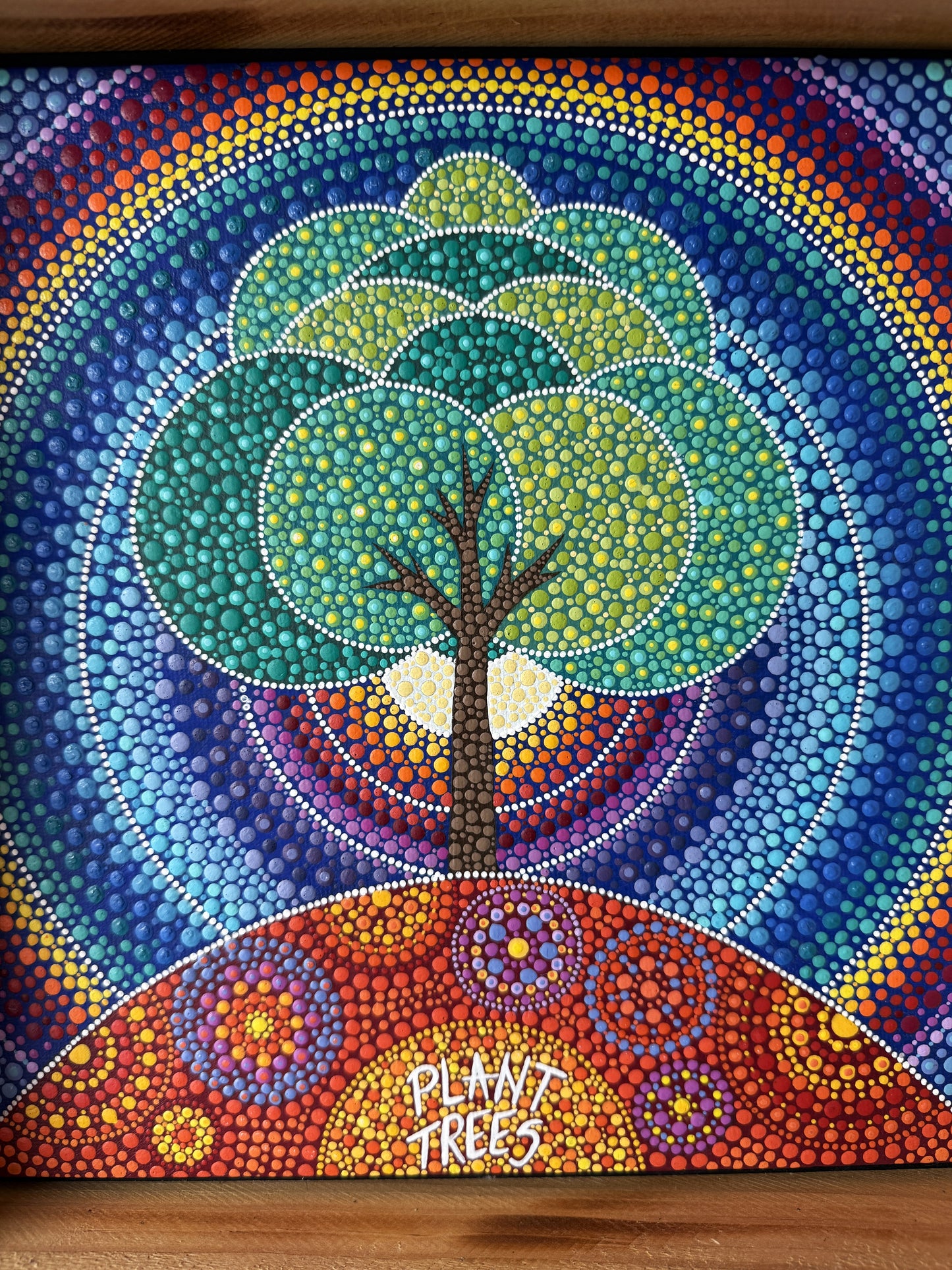 ORIGINAL FRAMED PAINTING "Celestial Tree"
