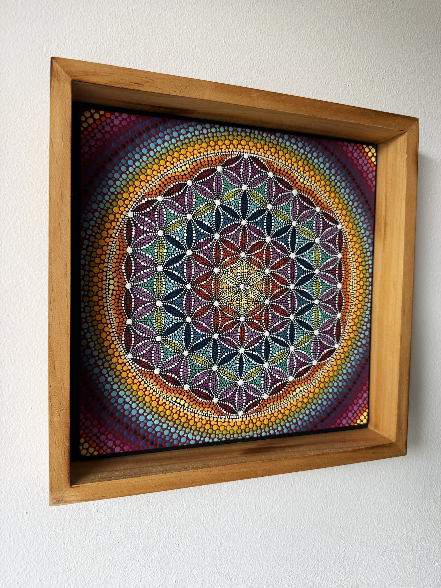 ORIGINAL FRAMED PAINTING "The Flower of Life"