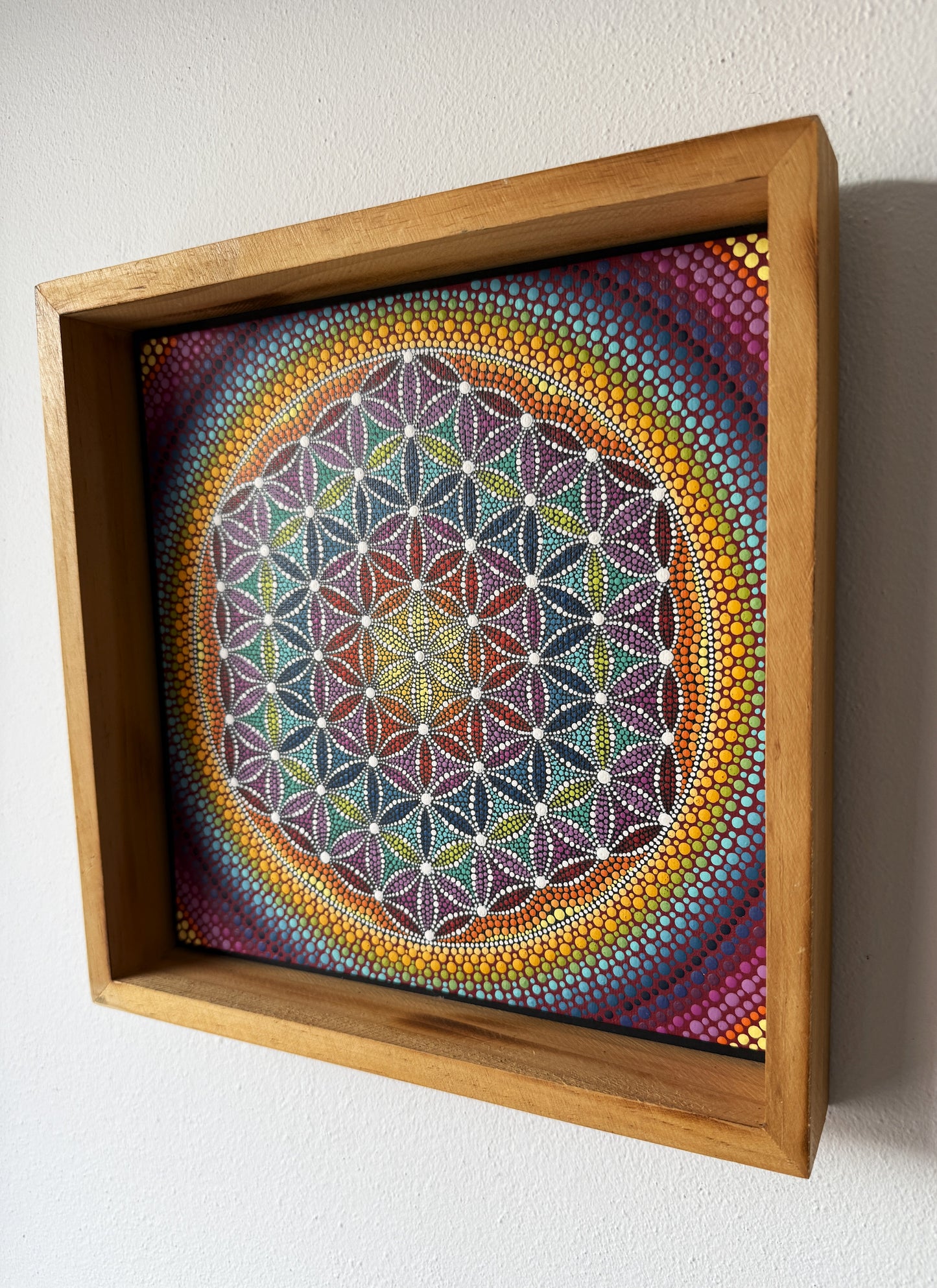 ORIGINAL FRAMED PAINTING "The Flower of Life"