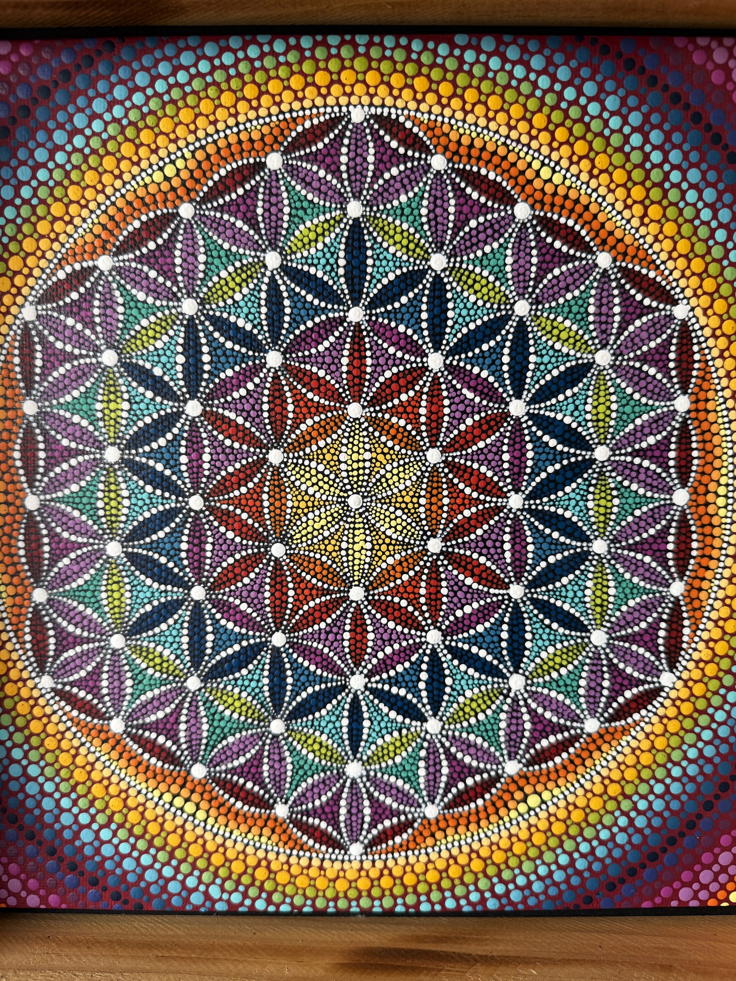 ORIGINAL FRAMED PAINTING "The Flower of Life"