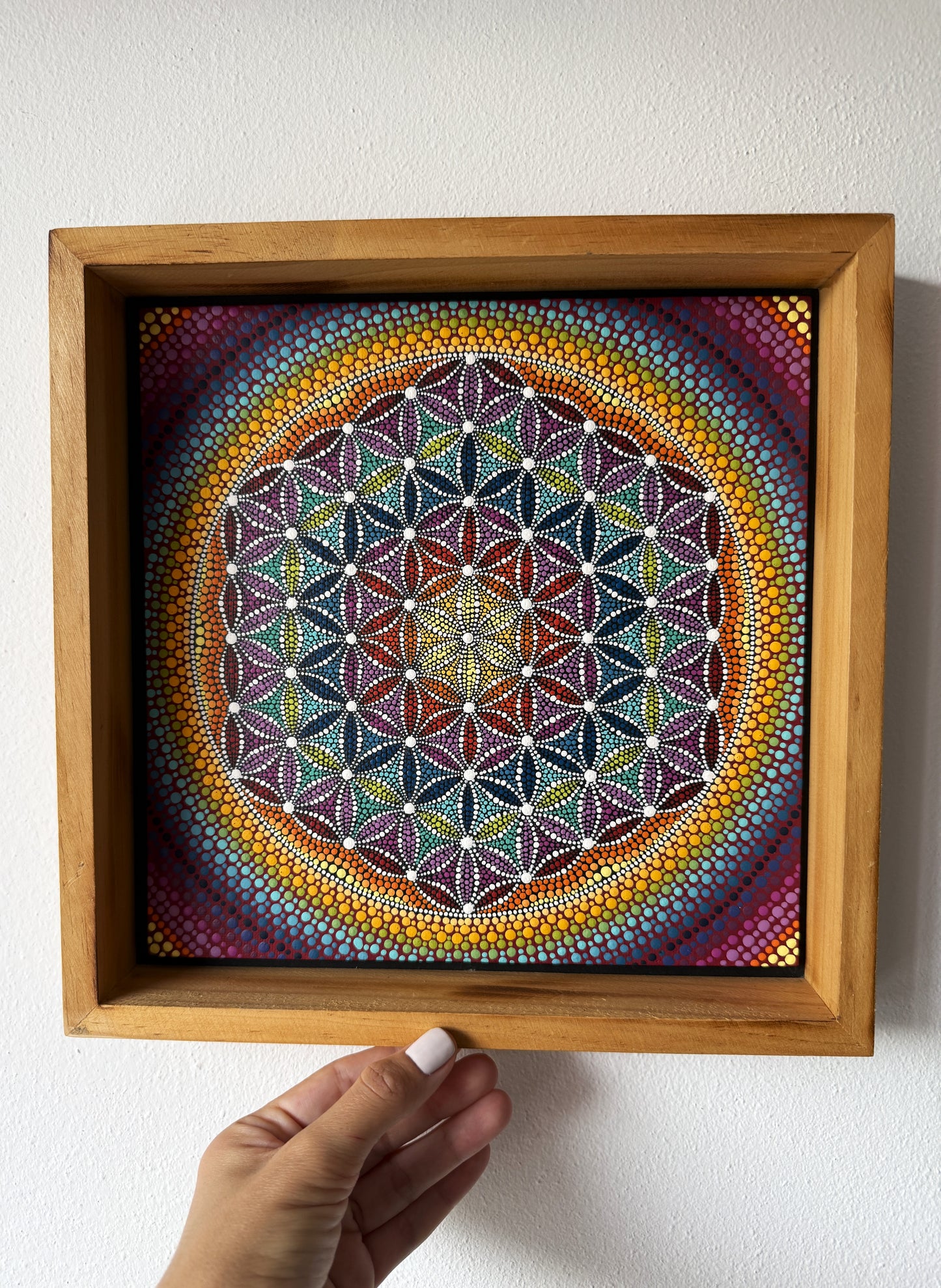 ORIGINAL FRAMED PAINTING "The Flower of Life"