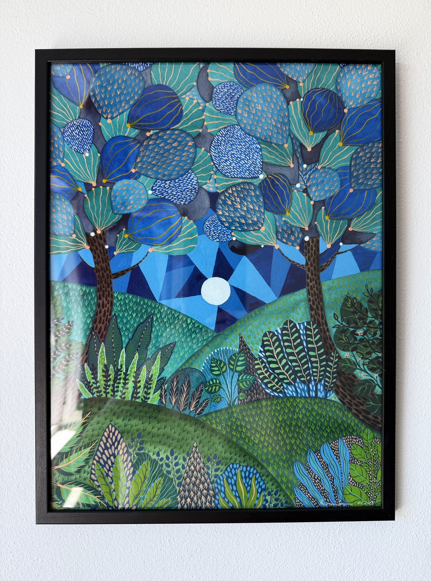 ORIGINAL FRAMED PAINTING "Botanical Harmony"