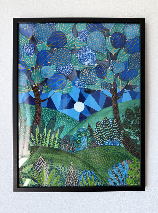 ORIGINAL FRAMED PAINTING "Botanical Harmony"