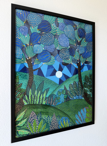 ORIGINAL FRAMED PAINTING "Botanical Harmony"