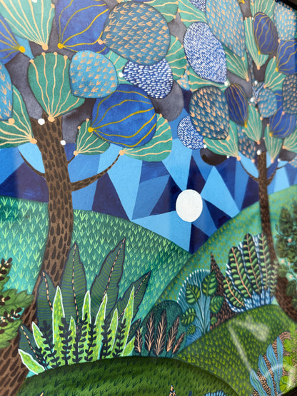 ORIGINAL FRAMED PAINTING "Botanical Harmony"