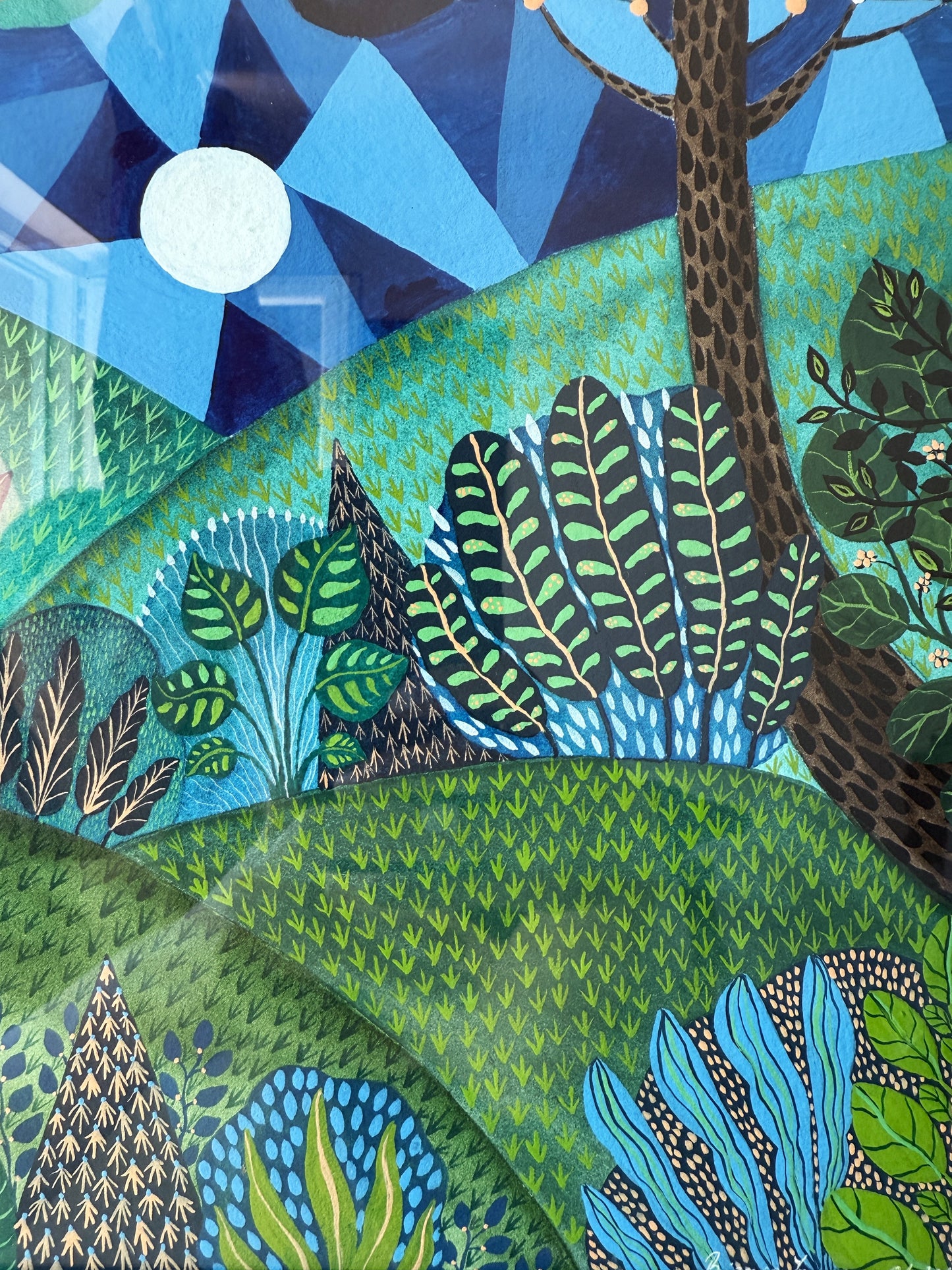 ORIGINAL FRAMED PAINTING "Botanical Harmony"