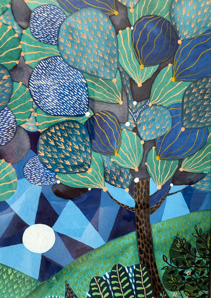 ORIGINAL FRAMED PAINTING "Botanical Harmony"