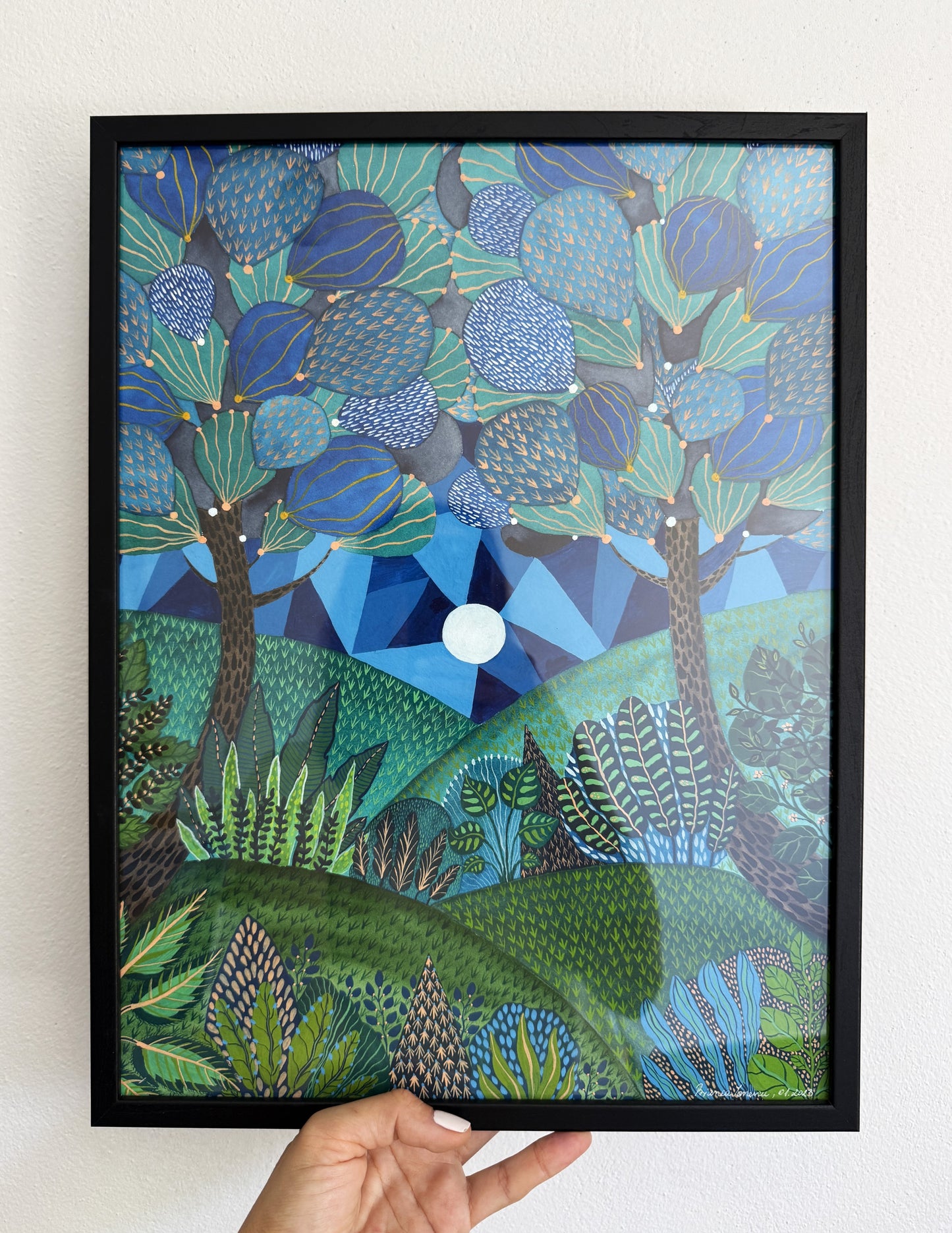 ORIGINAL FRAMED PAINTING "Botanical Harmony"