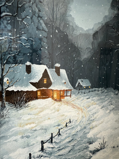 ORIGINAL FRAMED PAINTING "Whispers of Winter"