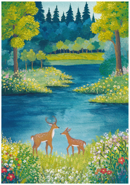 "Gentle Hearts of the Wild" A4 Fine Art Print