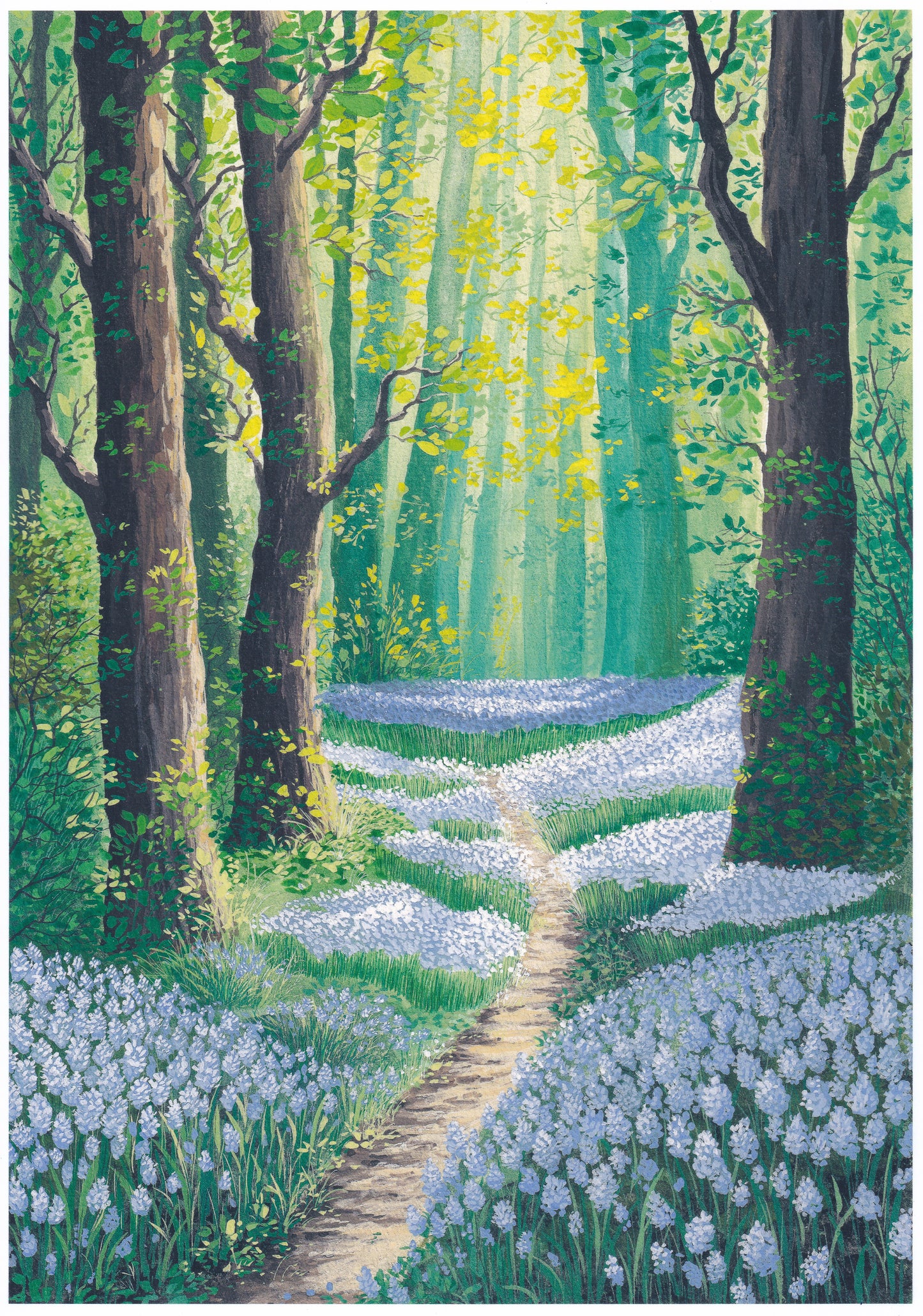 "Veil of Purple Bells" A4 Fine Art Print