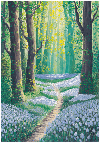 "Veil of Purple Bells" A4 Fine Art Print