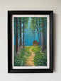 ORIGINAL FRAMED PAINTING "The Snowdrop Trail"