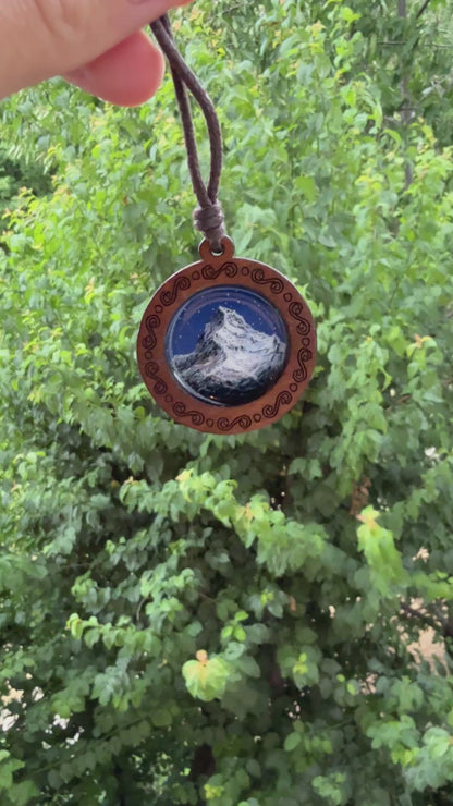 Hand-Painted Wooden Necklace