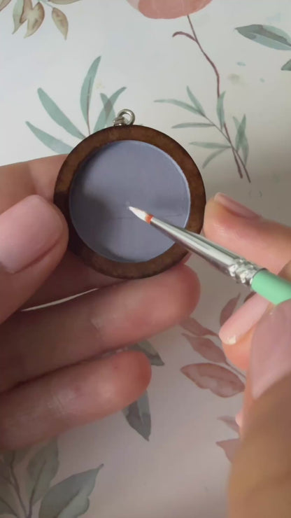 Hand-Painted Wooden Necklace